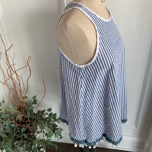 Ces Femme Women's Swing Striped Woven Top - Picture 3 of 7